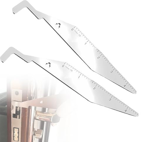 ZWWOGE Pack of 2 Lock Picks, Fire Brigade Emergency, Door Opening Tool, Spring Steel, Door Opening Tool, Portable, Locksmith Door Opener Keys, for Beginners, Lock Pick, Door Latch Glider, Nuki Opener