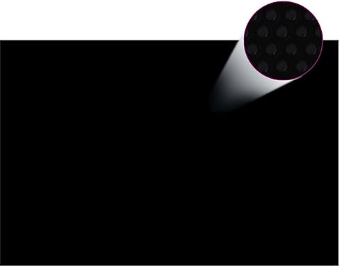 Emmtore Cubierta Solar de Piscina de PE Rectangular Flotante 6x4m Negro