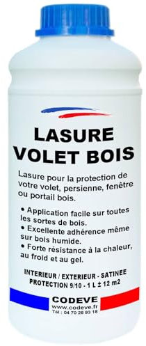 Lasure Escalier - Codeve Bois/Chêne Clair - 1 L - Intérieur - Pour La Protection D'un Escalier En Chêne, Sapin, Hêtre Ou Frêne.