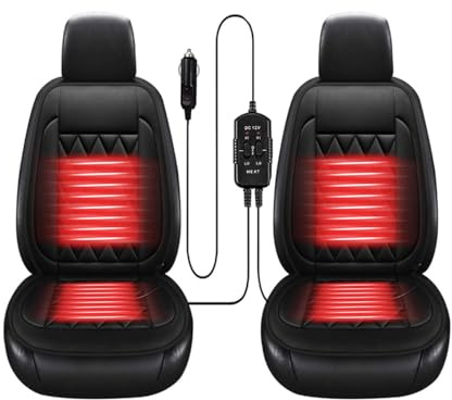 ZGantrix Non-Slip Comfort 𝐡𝐞𝐚𝐭𝐞𝐝 𝐜𝐚𝐫 𝐬𝐞𝐚𝐭 𝐜𝐨𝐯𝐞𝐫 Removable Adjustable It is the Warmest Gift for Drivers in Winter,CarSeatWarmer