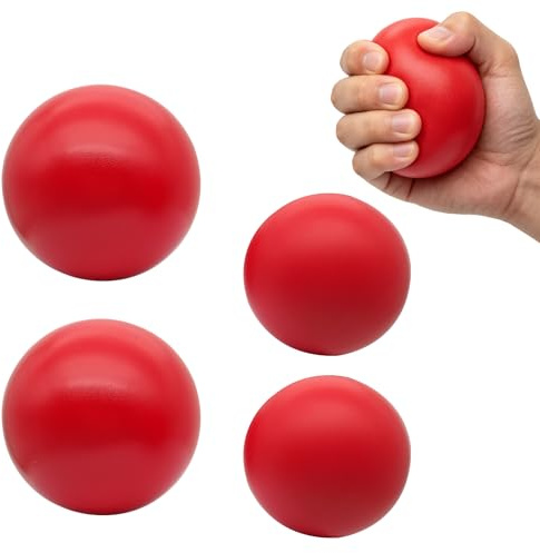 Antistressball,4 Stressball Erwachsene,Silikon Griffbälle Quetschball