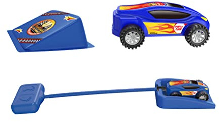 Sahgsa Tretauto-Startspielzeug, Force Control Jump Car Launcher-Spielset, Ideal für Outdoor-Gartenaktivitäten (Blau)