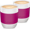 Tchibo Cafissimo 2er Kaffeebecher, Qualitätsporzellan, wärmeisolierender Silikonring, Berry