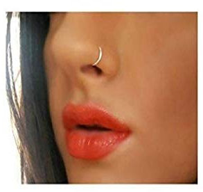 Extra Thin Small 0.5mm Nose Ring Diameter 6mm,8mm (6mm, Gold)