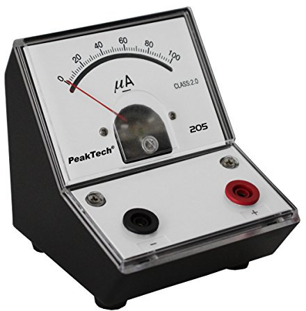 PeakTech P 205-02 Strommessgerät/ Amperemeter Analog/ Messgerät mit Spiegelskala 0 … 100mA DC