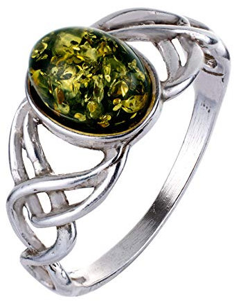 HolidayGiftShops Sterling Silber 925 Baltischer Bernstein Ring