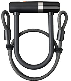 AXA Newton Bügelschloss, U-LOCK Newton 100 cm + Cable, Schwarz, 150 mm x 8 mm, Schwarz , ALA013