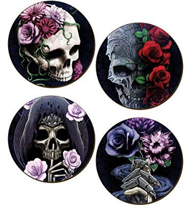 Requiem Collective Lot de 4 sous-Verres 9,5 x 9,5 cm