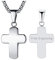 FaithHeart Herren Halskette mit Gravierte Buchstaben Edelstahl, 925 Silber Kreuz Anhänger Kette mit Gravur für Sie