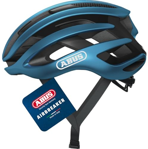 ABUS Rennradhelm AirBreaker - High-End Fahrradhelm für den professionellen Radsport - für Jugendliche und Erwachsene - Helm für Damen und Herren - Blau, Größe L