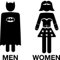 Print Corner Sticker de Porte WC - Super Heros - Couleur au Choix