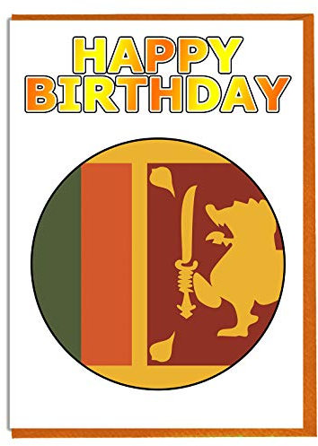 Geburtstagskarte Sri Lanka Flagge – Freund – Familie – Kollege – Mate – Boss – Loved One