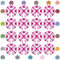 Acclaim Lawn Bowls Identification Stickers Markers Standard 5.5 cm Diameter 4 Full Sets Of 4 Self Adhesive Large Check Two Colour (Pastel Pink/Cerise)