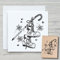NEWSTAMPS Stempel Wanderschuhe Motivstempel aus Holz & Gummi zum Karten und Geschenke basteln, Holzstempel für Scrapbook, Textilstempel, Deko, Freunde