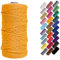 Binwat 3mm x 100m Natural Golden Cotton Macrame Cord for DIY Crafts, Home Decorations, Gift Wrapping