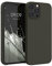 kwmobile Hülle kompatibel mit Apple iPhone 12 Pro Max Hülle - Silikon Handy Case - Handyhülle weiche Oberfläche - kabelloses Laden - Olivgrün