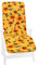 Kissen für Liegestuhl, weich, mit Sonnenblumen, klappbar, Modell Cairo, Gelb