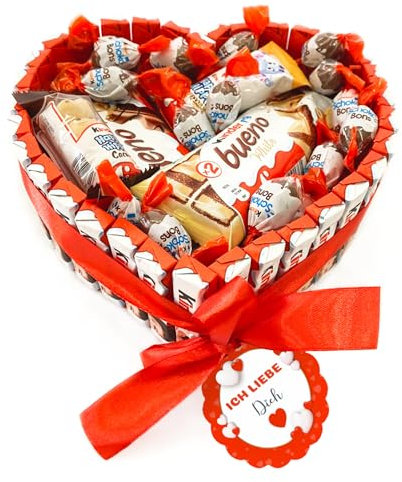 Onza Chocolat de paques Kinder - Bouquet de bonbons Kinder Bueno, Happy Hippo Biscuits, Kinder Surprise Chocolats, Kinder Cards - Cadeau Paques Enfant - Chocolat à offrir pour Anniversaires, Femme.