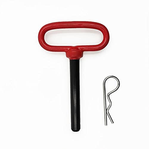 Rot gummierte rote Kopfbolzen, Bolzen, Anhängerverbindungsbolzen, Anhängerkupplungsbolzen, Anhängevorrichtungen, geeignet für Anhänger, LKW, Traktoren und Wohnmobile. (12.7 x 101 mm)