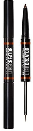 Revlon ColorStay Line Creator, Doppelendiger flüssiger Eyeliner und Smoky Kohl Pencil, Wasserfeste und Übertragungsfeste Eye Makeup, 152 Leathercraft, 10 ml