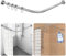 Asta Per Tenda Da Doccia Regolabile a Forma di L Inclusi 18 Anelli 70-100×70-100 cm Installazione di Trapano e Non Richiede Staffe a Soffitto Asta Per Doccia in Acciaio Inox, Per Bagno e Spogliatoio