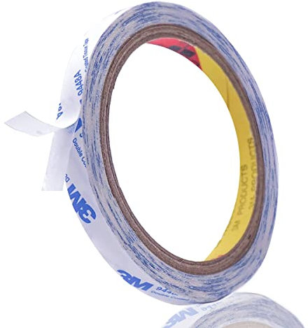 Rusoz Doppelseitiges Klebeband Dünn, Wasserdichtes 9488A Starkes Montageband Transparent Hitzebeständig 12 mm Breit, 50 m Lang, 0,15 mm Dick Für Basteln Und Haus