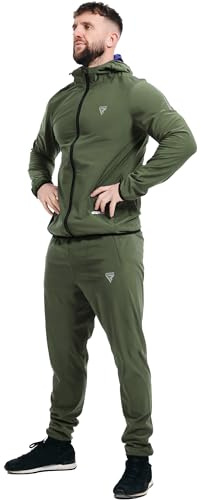 RDX Survêtement de sudation pour amincissant, combinaison de sauna, conformes Reach, à capuche, combinaison de sauna, survêtement, survêtement thermique, boxe, MMA, gym, fitness, course à pied, homme