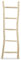 INLIFE Handtuchhalter Leiter mit 5 Sprossen Teak 45 x 150 cm