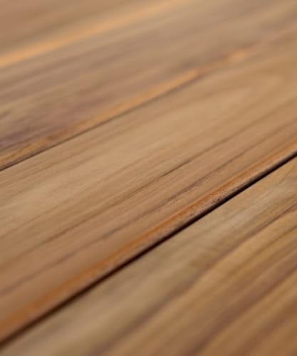 Terrassendielen aus Teakholz von BioMaderas®, 125mm Breite, 19mm Stärke (60cm Länge)