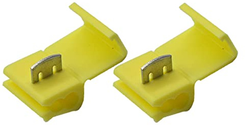 CEEYSEE 46Pcs Lock Wire Connector Terminal 12-10 AWG Solderless Quick Splice Wire Crimp Branch Electrical Connectors (UNJ2Y)