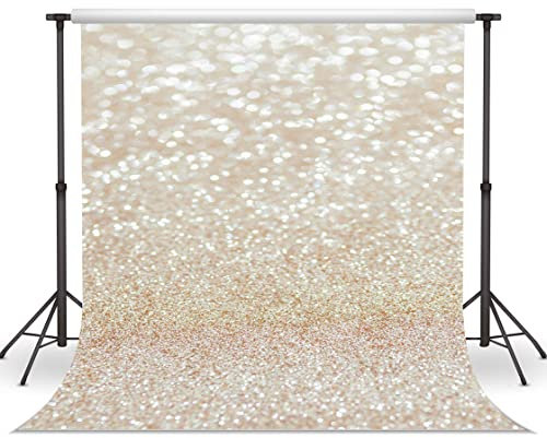 LYWYGG 10X12FT Golden Dot Fotografie Hintergrund Vinyl Bokeh Professional Neugeborene Baby Porträt Porträt Studio Requisiten Thema Video Studio Requisiten Geburtstag Hintergrund CP-124-1012