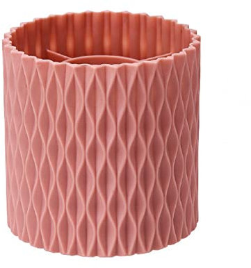 Drehbar Stiftehalter Make-up Pinselhalter Organizer, 360 Grad Drehbarer Stifte Organizer Mit 5 Fächern, Schreibtisch Kosmetik Aufbewahrungshalter Für Waschtisch Badezimmer Schlafzimmer Büro (Rosa)