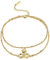 Bracelet Cheville Infini Femme en Couches Plage Chaînes de Pied Réglable Bijoux pour Les Femmes et Les Filles Argent Or Or rose