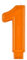 Unique 11791 - Birthday Candle - 9 cm - Raised Border Shape - Number 1 - Orange Colour - 1 Count (Pack of 1)