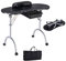 Multigot Manicure Nail Table, Folding Nail Technician Workstation with Drawer, Wrist Pad, Carry Bag & 4 Universal Wheels, Portable Mobile Nail Desk(Black)