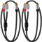 Togconn RCA Splitter 4 Feet, 1 RCA Male to 2 RCA Female Audio Speaker Y Adapter, [24k Gold Plated] Short RCA Audio Speaker Splitter Cable for Car Audio, Subwoofer, CD Player, Home Theater-2 Pack