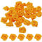 PATIKIL 0.6 Mini Satin Ribbon Roses, 30 Pcs Tiny Fabric Flowers Embellishments Rosettes Applique for DIY Crafts and Wedding, Yellow