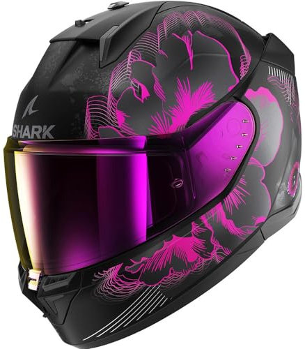 SHARK, Integraler Motorradhelm D-SKWAL 3 MAYFER Matt Black/Pink KVA, XS
