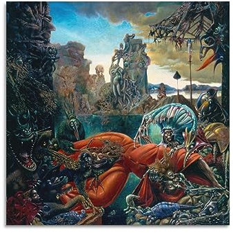 DryNda Max Ernst Poster The Temptation of Saint Anthony Kunstdruck, Wand-Foto, Farbe, hängendes Bild, Familienschlafzimmer, Dekoration, Geschenk, 30 x 30 cm