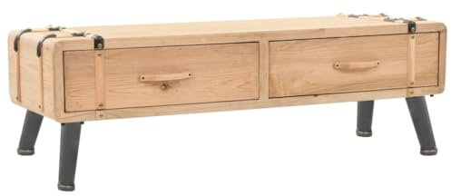 Helloshop26 Meuble télé Buffet TV télévision Design Pratique Bois de Sapin Massif 120 cm 2502048