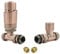Hot Flow | Cascade Modern Straight TRV Thermostatic Radiator Valve 10mm Compression (Antique Copper)