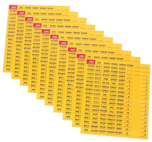 CAXUSD 10fogli Etichette Autoadesive Colorate Per Quadro Elettrico Etichette Per Interruttori Design Vivace Per Organizzazione e Manutenzione Facile Della Scatola Elettrica