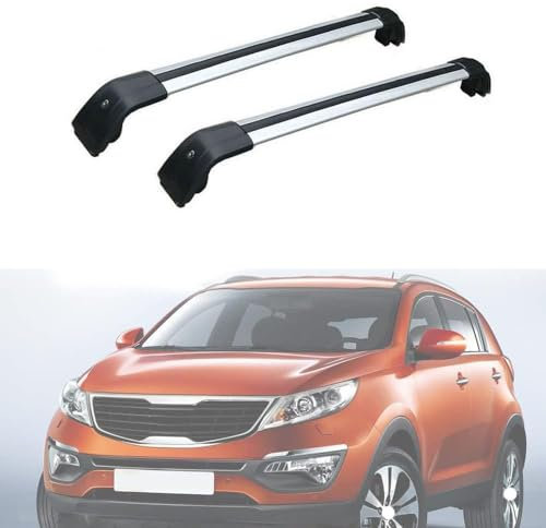 2 Stück Aluminium Dachträger Relingträger für KIA Sportage 2010-2015,Dachgepäckträger- Alu Relingträger,für Fahrradträger, Dachboxen Oder Als Skihalter,A