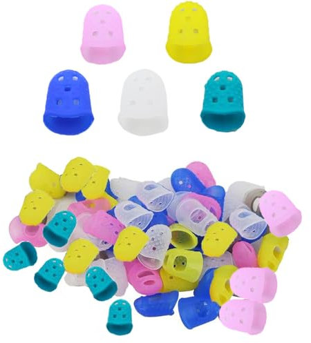 30 Stück Silikon Fingerschutz Gitarre, 5 Größen Anti-Rutsch Gummi Fingerschutz fur Kinder Erwachsene, Gitarre Fingerschutz Silikon Fingerspitzenschutz Finger Cots, für Saiten Instrumente Gitarren Bass