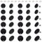 PandaHall - 30 piezas de aretes de resina planos y redondos, color negro, con tuercas para las orejas, para mujeres y niñas