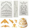LIANCHEN 3 Pcs Moldes de Silicona Antiguos Moldes Fondant Silicona Molde Vintage Barroco 3D Molde de Fondant de Alivio Retro para Dulce de Azúcar, Pastel, Manualidades (A)