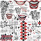 6 Blätter 3D Joker Tattoo Aufkleber Damen Herren, Halloween Temporäre Tattoos Frauen Männer Klebetattoos Erwachsene, Gothic Grusel Halloween Gesichts Make up Set, Party Zubehör Kostüm Cosplay