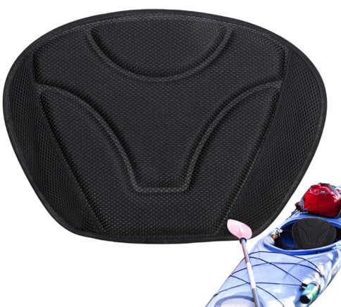 Gvblkq Kanu-Sitzkissen, atmungsaktives Kanu-Sitzkissen, tragbares Kajak-Sitzpolster, weiches Kajak-Zubehör für Kajakfahren, Bootfahren, Reisen