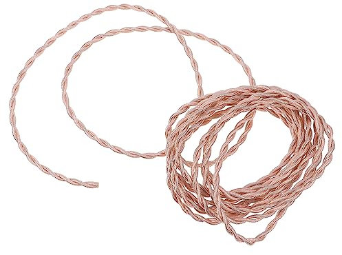 ARTIBETTER 2-adriges Verdrilltes Kabel-zubehör Im Retro-stil Für Vintage-lampen M22 Roségold