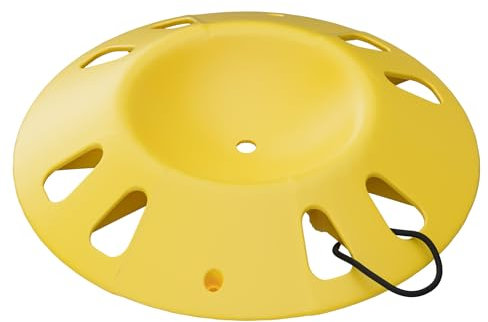WilTec Soporte Redondo de Rueda Jockey 305 mm para remolques y caravanas, hasta 1995 kg, HDPE Ø 150 mm, calzo Amarillo de Alta Visibilidad